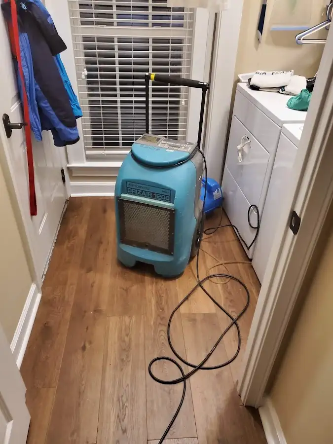 Commercial dehumidifier deployed for Flood Damage Cleanup in Spanish Fork