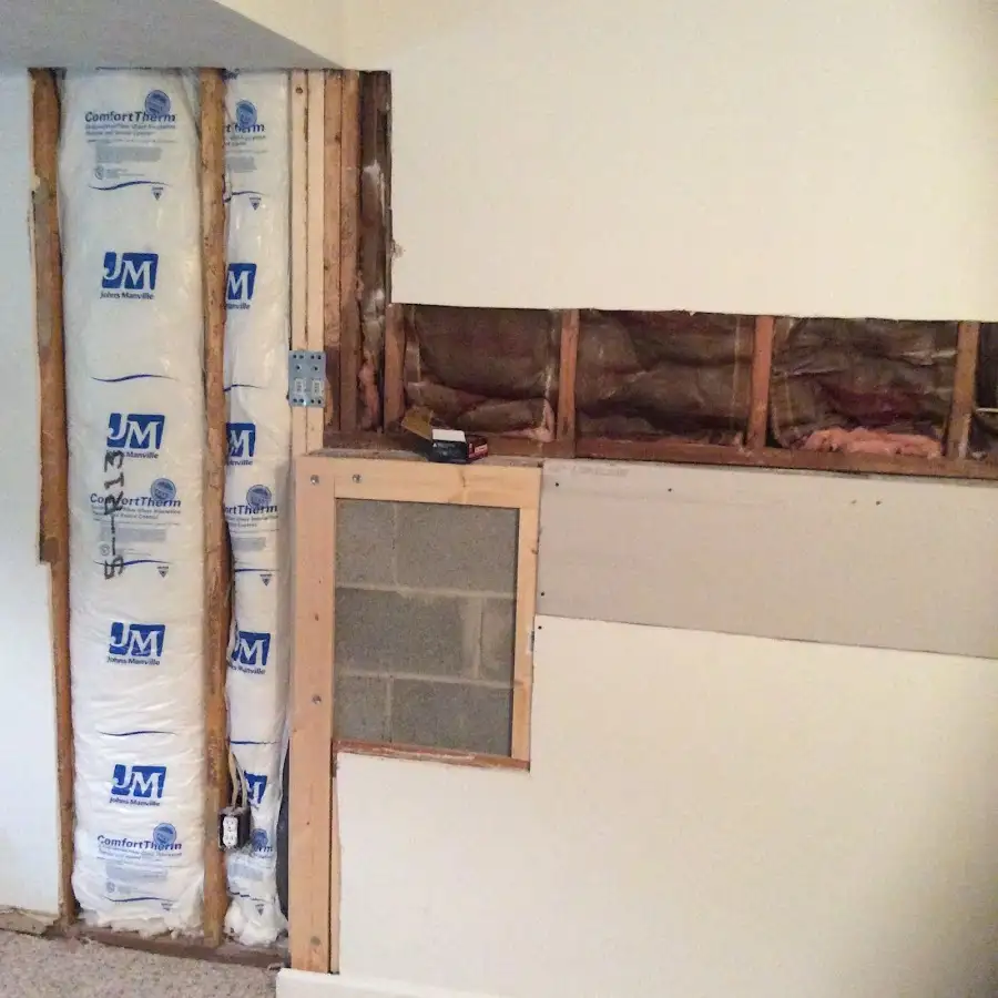 Wall insulation replacement during Basement Flood Cleanup in Spanish Fork
